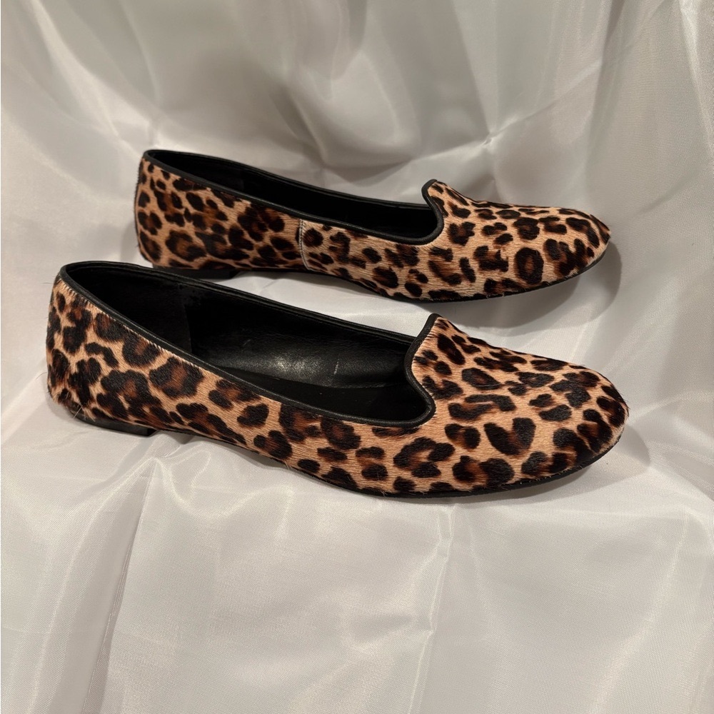 Cole Haan Leopard Pony Hair Flat Loafers